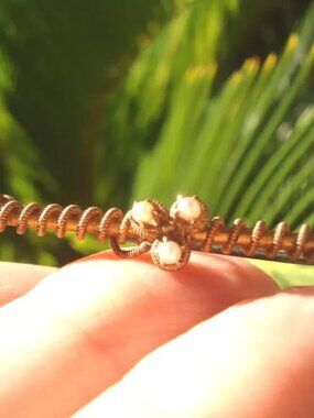 Gothic Victorian Wedding, Cannetille Wire,Seed Pearls,Etruscan Revival,Gold Fill